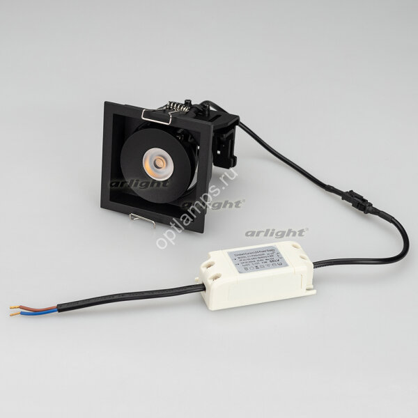 Светильник CL-SIMPLE-S80x80-9W Warm3000 (BK, 45 deg) (ARL, IP20 Металл, 3 года)