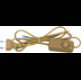 Сетевой шнур с диммером 230V 1,5+0,5м, золото, DM103-200W