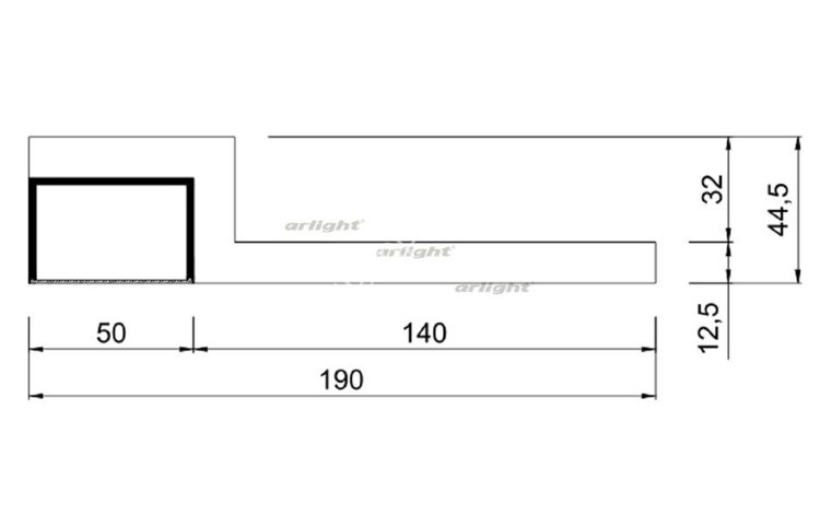 Гипсокартонный Модуль ARL-LINE-EDGE-50-2000 (ГКЛ 12.5мм)