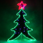 Световая фигура 230V, каркас - дюралайт 8м  24 LED/м (зеленый+красный), внутри - хвоя с гирляндой 20LED стробы (красный+синий), шнур 1,5м IP44, 111*87 см, LT061