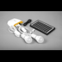 Аккумуляторная солнечная панель 3W , кабель 3м, 2 лампочки по 1W, USB-кабель, PS0401