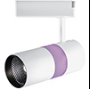 Светильник трековый светодиодный на шинопровод 12+5W, 1080 Lm, 35 градусов, белый, 4000К и подсветка  розовая, AL108