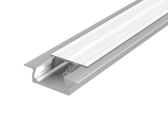 Алюм. профиль для LED ленты с рас.-м опал встр 2000х30х11мм (монт.разм.24 мм, макс. шир. ленты 10мм)