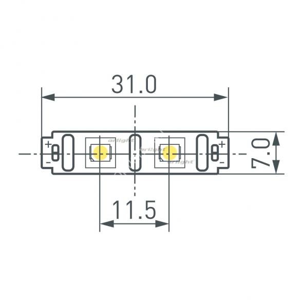 Модуль герметичный ARL-ORION-MINI-12V Cool (3528, 2 LED)