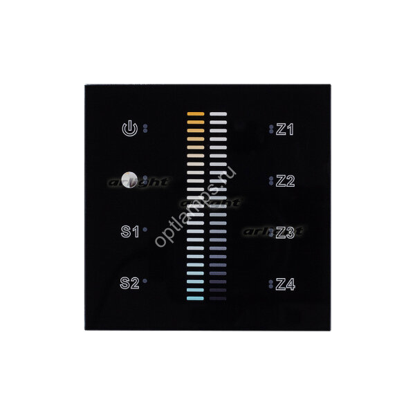 Панель Sens SR-2830B-AC-RF-IN Black (220V,MIX+DIM,4зоны) (ARL, IP20 Пластик, 3 года)