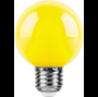 Лампа светодиодная,  (3W) 230V E27 желтый, LB-371