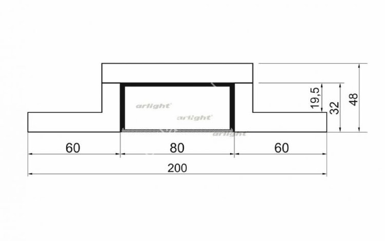 Декоративный Профиль ARL-LINE-80-250 (ГКЛ 12.5мм) (Arlight, -)