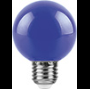 Лампа светодиодная,  (3W) 230V E27 синий, LB-371