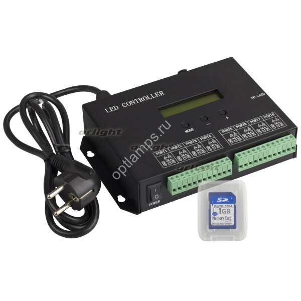 Контроллер HX-803SA DMX (8192 pix, 220V, SD-карта) (ARL, -)