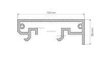 Профиль-держатель KLUS-POWER-W70-BASE-2000 ANOD