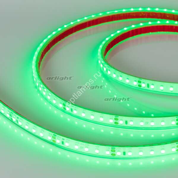 Лента RTW 2-5000PGS 24V Green 2x (3528, 600 LED, LUX) (ARL, 9.6 Вт/м, IP67)