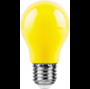 Лампа светодиодная,  (3W) 230V E27 желтый, LB-375