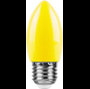 Лампа светодиодная,  (1W) 230V E27 желтый, LB-376