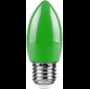 Лампа светодиодная,  (1W) 230V E27 зеленый, LB-376