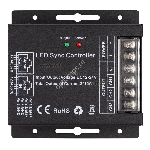 Контроллер ARL-4022-OVAL-MIX Black (12-24V, 2x10A, ПДУ, RF) (ARL, IP20 Металл, 2 года)