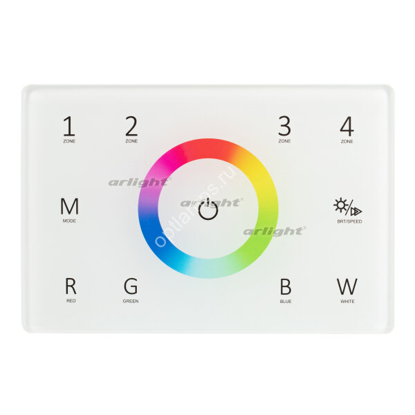 Панель Sens SMART-P85-RGBW White (230V, 4 зоны, 2.4G) (ARL, IP20 Пластик, 5 лет)