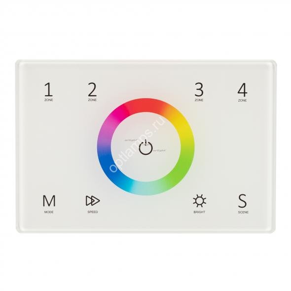 Панель Sens SMART-P83-RGB White (230V, 4 зоны, 2.4G) (Arlight, IP20 Пластик, 5 лет)