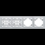 Рамка четырехместная горизонтальная, серия Эрна, белая PFR00-9004-01