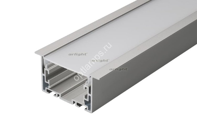 Профиль с экраном S2-LINIA69-F-2500 ANOD+OPAL (Arlight, Алюминий)