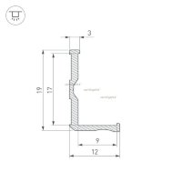 Профиль ALM-BASE-H12-2000 RAL9016