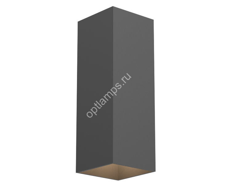 Cв-к настенный WL-Cube 10Вт 3000K 60° 80х80х230мм IP54 черный RAL9005