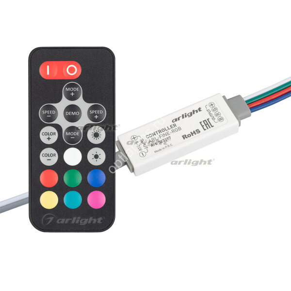 Контроллер ARL-FINE-RGB Black (5-24V, 3x2A, RF ПДУ 18кн) (ARL, IP20 Пластик, 1 год)