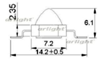 Мощный светодиод ARPL-1W-EPL IR850 60deg (Arlight, Emitter)