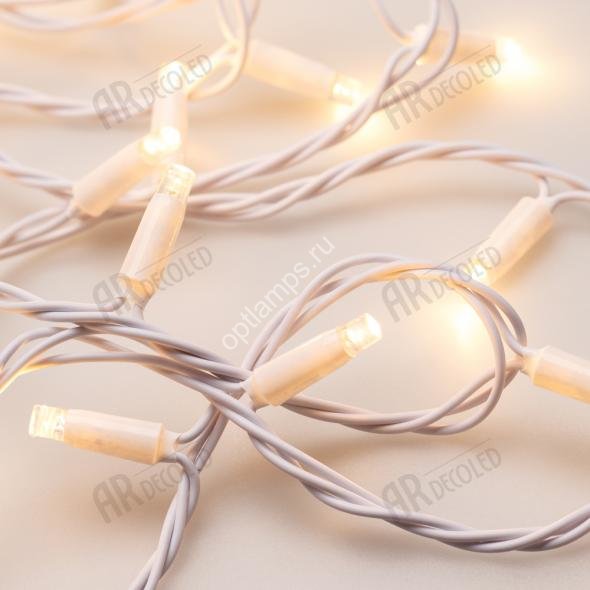 Светодиодная гирлянда ARD-STRING-CLASSIC-10000-WHITE-100LED-STD WARM (230V, 7W) (Ardecoled, IP65)