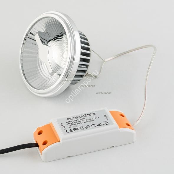 Лампа AR111-FORT-G53-15W-DIM Warm3000 (Reflector, 24 deg, драйвер 350mA)