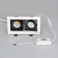 Светильник CL-KARDAN-S180x102-2x9W White (WH-BK, 38 deg) (ARL, IP20 Металл, 3 года)