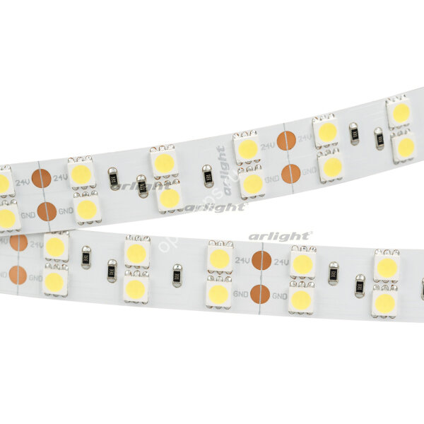 Лента RT 2-5000 24V White6000 2x2 (5060, 600 LED, LUX) (ARL, 28.8 Вт/м, IP20)