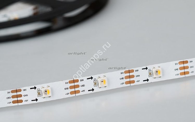 Лента SPI 2-5000-AM 5V RGB-Warm (5060,150 LED x1) (Arlight, Открытый)