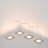 Набор KT-S-6x0.6W LED Warm White 12V (квадрат) (ARL, IP67 Металл, 1 год)