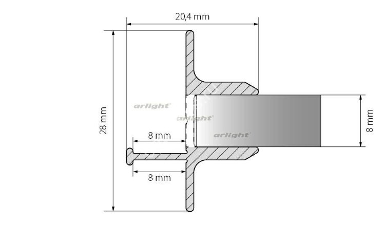 Профиль TOP-GLASS8-3D-2000