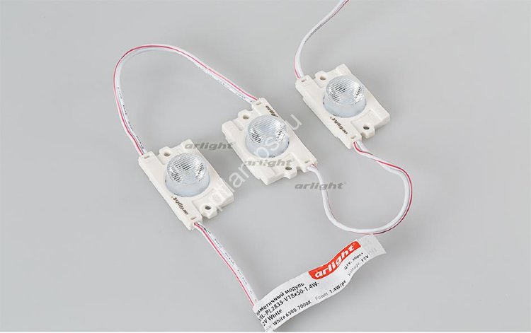 Модуль герметичный ARL-PL2835-V18x50-1.4W-12V White (Arlight, Закрытый)