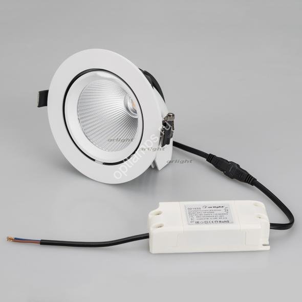 Светильник LTD-EXPLORER-R130-20W White6000 (WH, 38 deg)