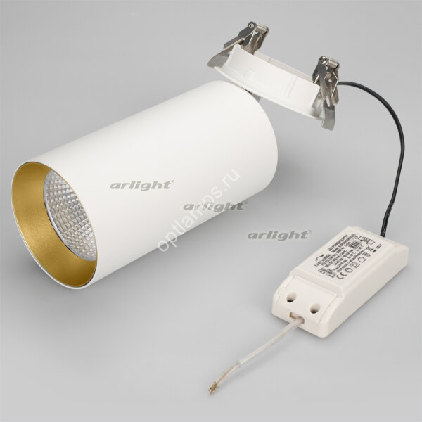 Светильник SP-POLO-BUILT-R95-25W Warm3000 (WH-GD, 40 deg) (ARL, IP20 Металл, 3 года)