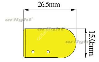 Гибкий неон ARL-CF2835-U15M20-24V Red (26x15mm) (Arlight, 8 Вт/м, IP65)