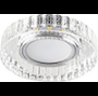 Светильник потолочный встраиваемый со светодиодной подсветкой 15LED*2835 SMD 4000K, MR16 50W G5.3, прозрачный, CD985